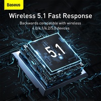 Baseus Adapter USB Bluetooth Dongle Bluetooth 5.1 odbiornik na PC bezprzewodowa mysz Gamepad głośnik słuchawki Audio USB nadajnik 3
